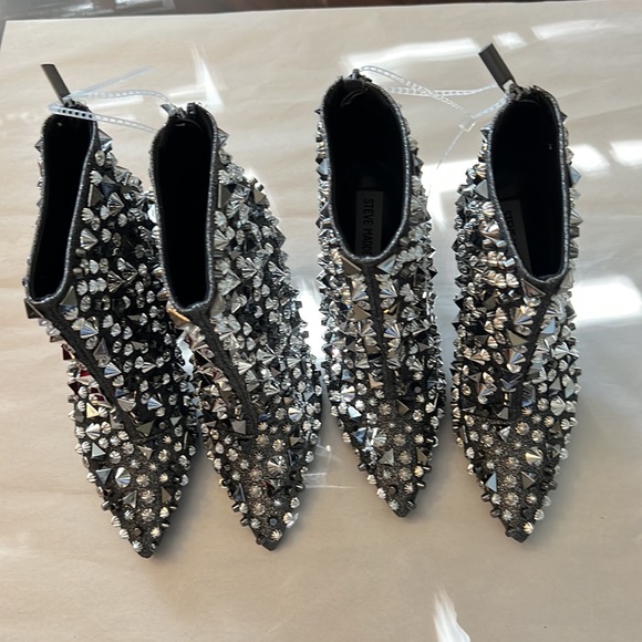 Steve Madden Shine Rhinestone Embellished Booties - Picture 9 of 14